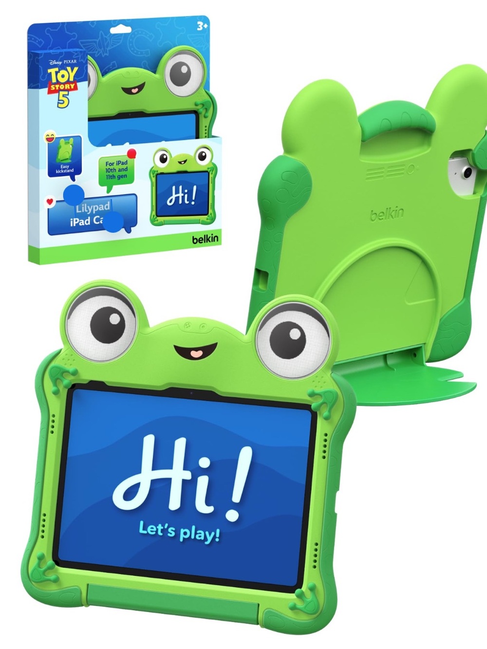 belkin Lilypad Frog Green Kids iPad Case with Handle & Stand from Toy Story 5